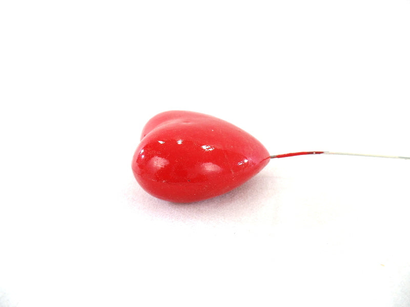 Herzen 12 Stück Kunststoffherzen am Stab 5 x 5 cm Rot lackiert Blumenstecker