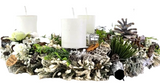CASA - POADOR ADVENTSKRANZ Weiß Jingle Bells künstliche Tanne 35 cm Glöckchen