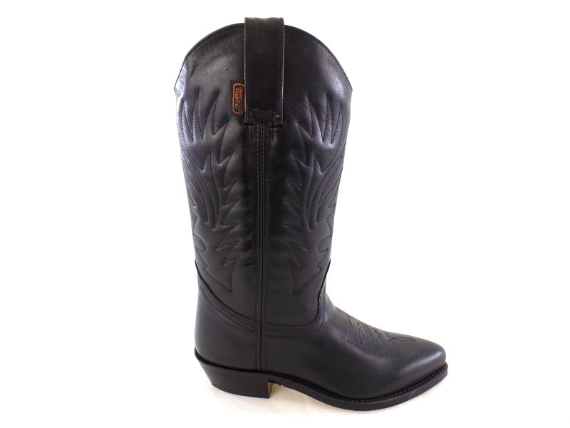 Westernstiefel 37 Schwarz UK 4 Cowboystiefel Echtledersohle spitz Labor
