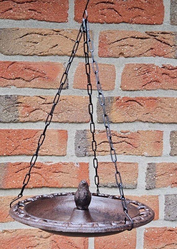 Esschert Design hängende Vogeltränke Futterschale Gusseisen Metall