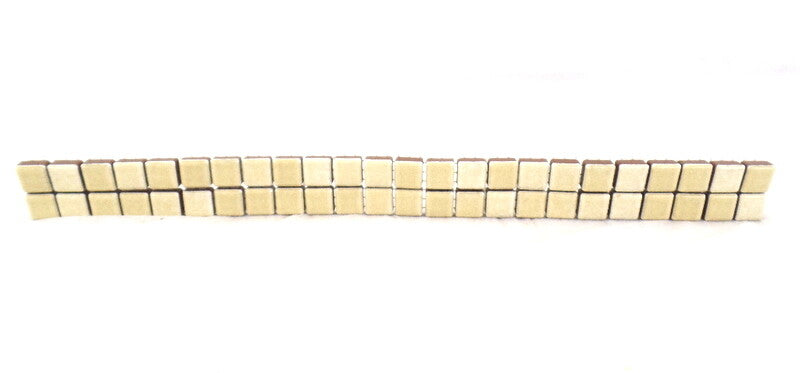 Casa-Poador Mosaiksteine Bordüre Creme Borde 30 cm Lang 48 Steine