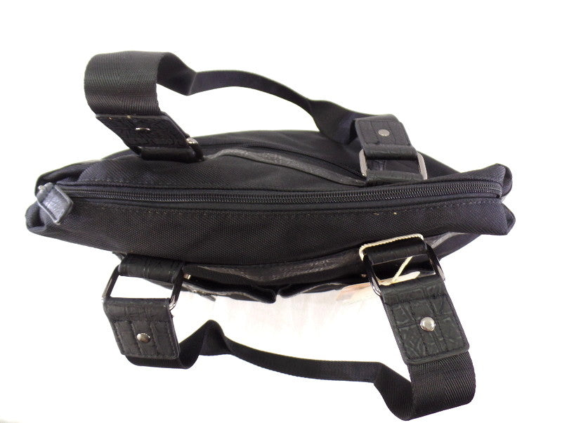 Geoss Tasche Schwarz Schultertasche Reißverschluss Damentasche