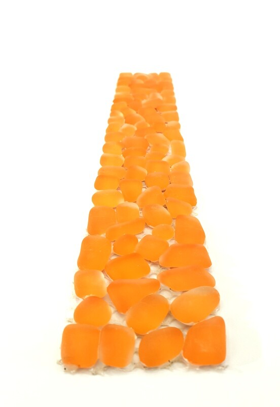 BORDÜRE Casa-Poador Glasmosaik Polygonal Orange 1 Streifen matt unregelmäßig