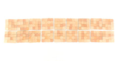 BORDÜRE Glasmosaik Lachs matt Glas Borde 18x Quadrate 50 x 50 mm 288 Steine 5 mm