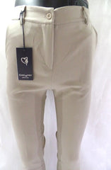Hose Chic & Mit Beige Größe M Bundfaltenhose Buisnesshose Italy