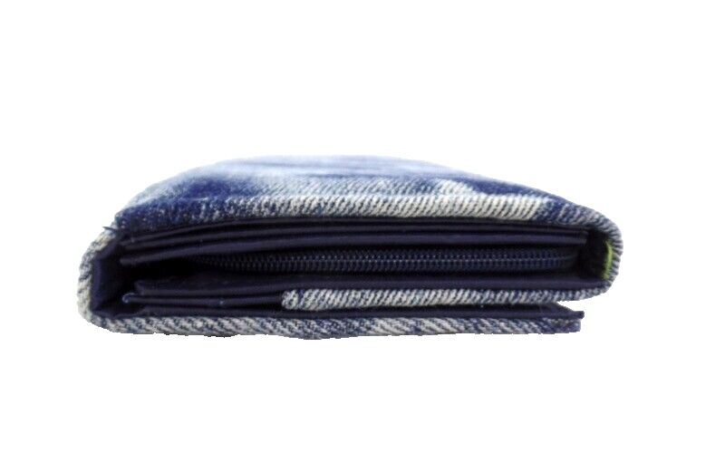 Geldbörse Sternmuster New Design Etui Jeansstoff Querformat Wallet Portmonaie