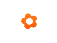 Filzblüten120 St 5 Beutel a 24 Stück 3 Farben 8 Stück gelb, Orange, grün Basteln