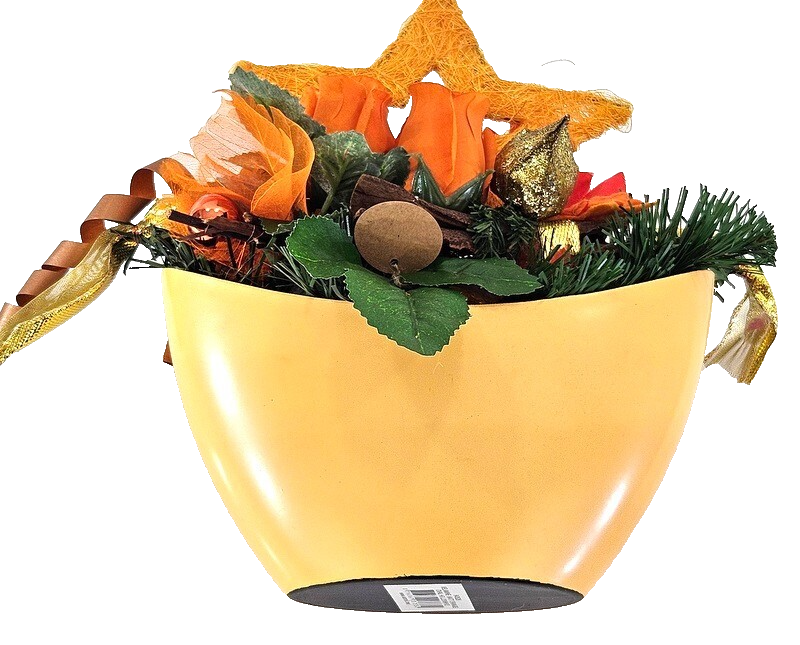 Casa-Poador Weihnachtsgesteck ellipse Orange Sisalstern künstlich Dekoration