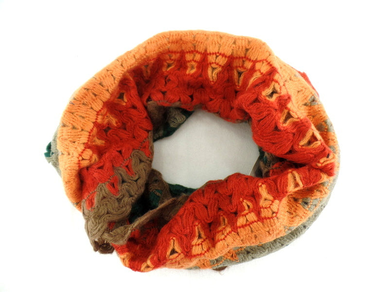 Schal Loop Wickelschal Bunt in 4 Farbvarianten Gelb, Rosa, Beige, Orange wählbar