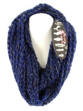 Schal Rundschal Blau Loop Wickelschal Schlauchschal gestrickt Arcylic