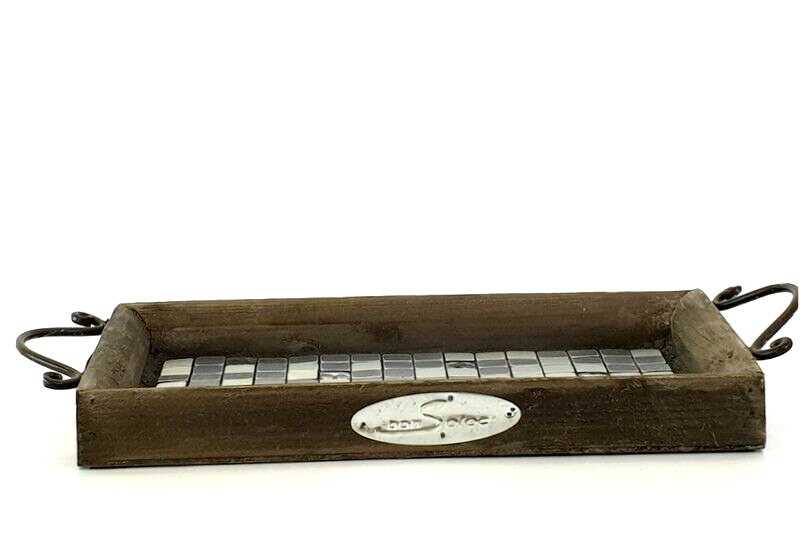 Serviertablett Holztablett 30 x 19 cm Tablett Serviertablett Deko Holz Tablett