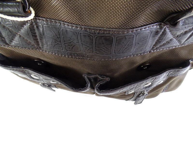Geoss Tasche Braun Schultertasche Reißverschluss Damentasche