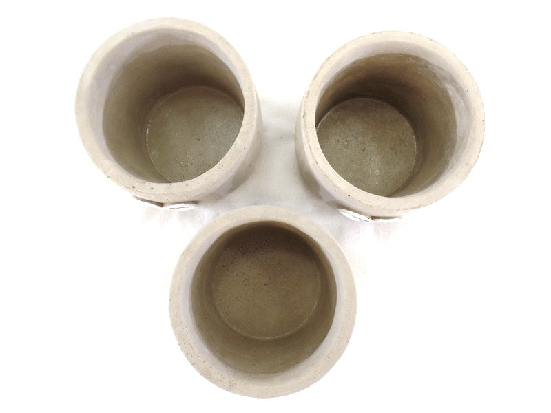 Töpfe Beton grau mit weißem Herz 6 klein 8 cm D. Varianten 3 groß 11 cm D