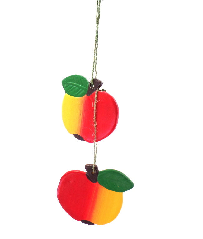 Äpfel Keramikäpfel kleine  24 Stück Box Keramik Ton 6,5 cm D. Aufhängung Deko