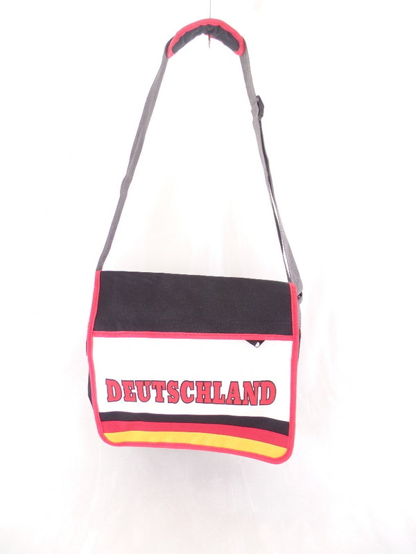Schultertasche Messenger - Bag Umhängetasche Druck Deutschland Schwarz Rot Gold