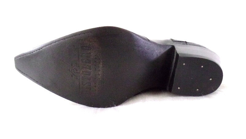 Westernstiefel 37 Schwarz Short Natural Negro Applikationen Leder spitz Riporto