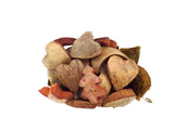 NATUR DEKO SORTIMENT Mix 230 g Mond Stern Herz Baum Holzteile Streudeko Braun