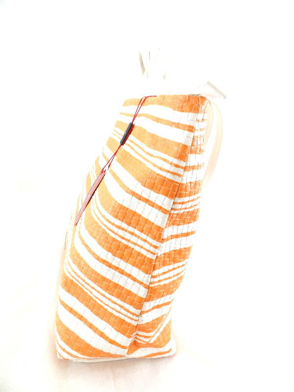 Pierre Cardin - By12_14474 _Arancio Damentasche Weiß Orange Shopper Dame