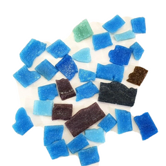 Glasmosaik Mosaiksteine 750g Mix Bunt Basteln Mosaik Bruchglas verschiedene Form