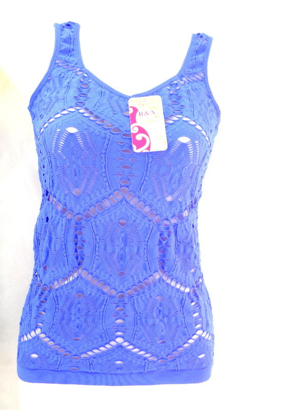 Top Trägertop M / L Vorteilspack 2 er Set Türkis Blau B & X Figurbetont Stretch