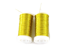 Decolackdraht 2 Spulen je 0,30 mm 100 g ca. 160 m goldfarbener Draht