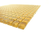 Glasmosaik Fliesen Honey glänzend 1 Fliesenmatte 324 Steine