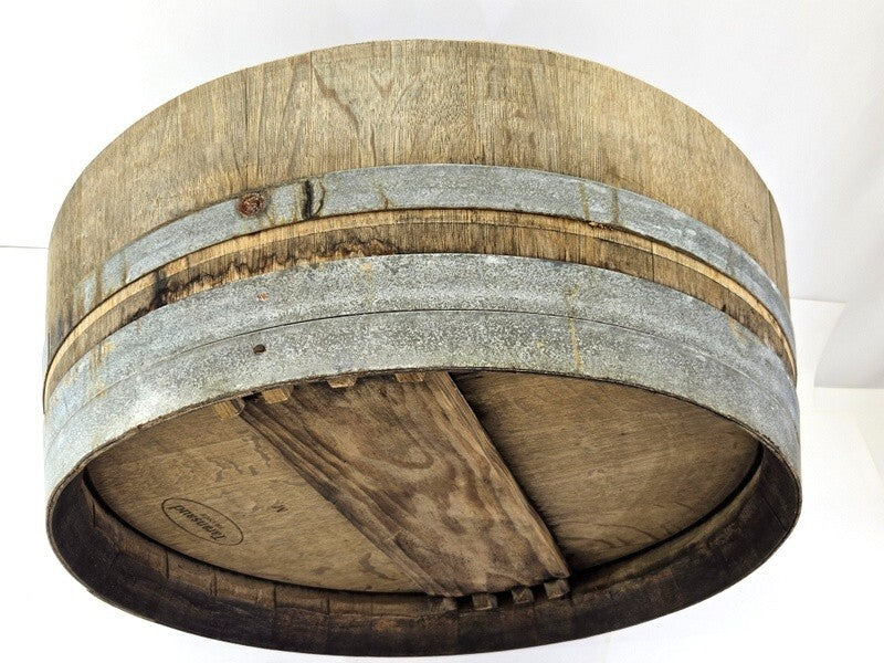 Weinfass Abschnitt Eiche Pflanzkübel Holzfass 1/4 Eichenfass Miniteich ca. 40 L