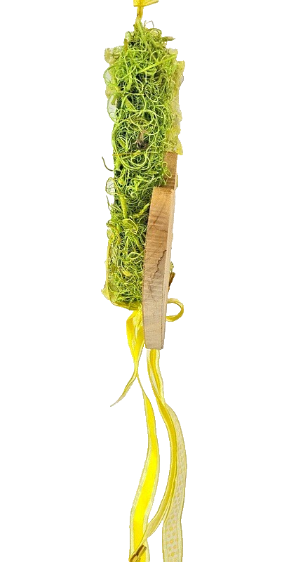 Casa-Poador Kranz Türkranz Wand Kranz künstlich 20 cm D gelb Natur Herz Deko