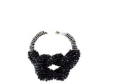 ARMBAND Modeschmuck Magnetverschluß Schwarze Perlen Knoten Fashion Jewelry
