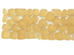 Mosaik Polygonal Steine Creme  1 Streifen matt unregelmäßig Tropfen Basteln DIY
