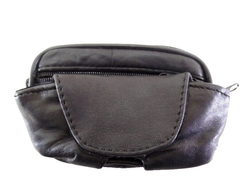 Bauchtasche Gürteltasche Freizeit Hüfttasche Schwarz Leder Gürteltasche