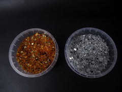 Spiegelgranulat Orange oder Silber 300 g Dose Körnung 1 - 4 mm Deko Varianten