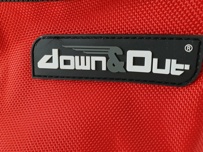 Bauchtasche Gürteltasche Freizeit Hüfttasche Down & Out Rot N - 217 Logo weiß