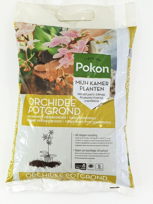 Orchideenerde 5 L Pflanzen kräftige Blumen Nährstoffe Rindenmulch Wachstum