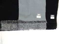 Schals Tücher Stola mit Kunstfellbesatz 3 Farbvarianten wählbar 100 % Polyester