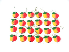 Äpfel Keramikäpfel kleine  24 Stück Box Keramik Ton 6,5 cm D. Aufhängung Deko