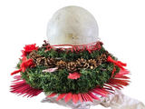 CASA - POADOR Grabschmuck Exoten Mix Rot Natur Kugel Allerheiligen Totensonntag