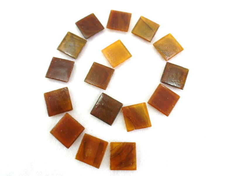 Mosaiksteine 650 g Bernsteinfarben Braun 20 x 20 x 4 mm 220 Steine Mosaik