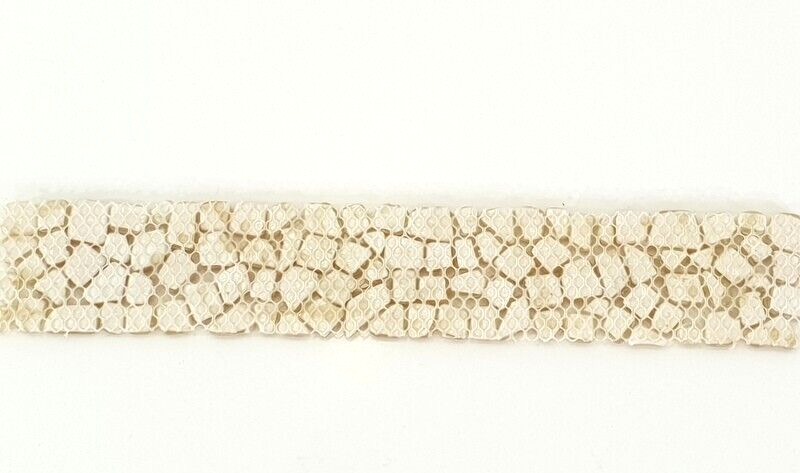 Mosaik Polygonal Steine Creme  1 Streifen matt unregelmäßig Tropfen Basteln DIY
