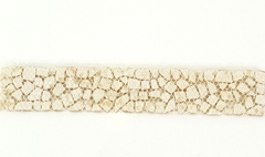 Mosaik Polygonal Steine Creme  1 Streifen matt unregelmäßig Tropfen Basteln DIY