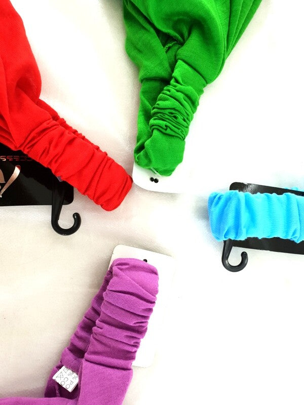 Haarband 4 er Set Unifarben 4 Farben Stoff Stirnband Bandana Haarbänder