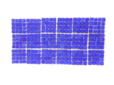 BORDÜRE Glasmosaik Blau matt Glas Borde 18 x Quadrate 50 x 50 mm 288 Steine 5 mm