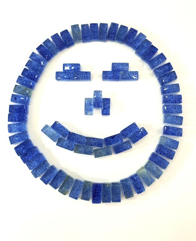 Mosaiksteine Waterdrops Blau Bubble Dream 500 g glatt Rechteck Mosaik