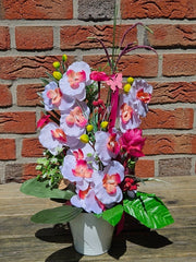 Casa-Poador Gesteck Orchidee Phalenopsis Kunstblumen Rosa künstliche  Geschenk