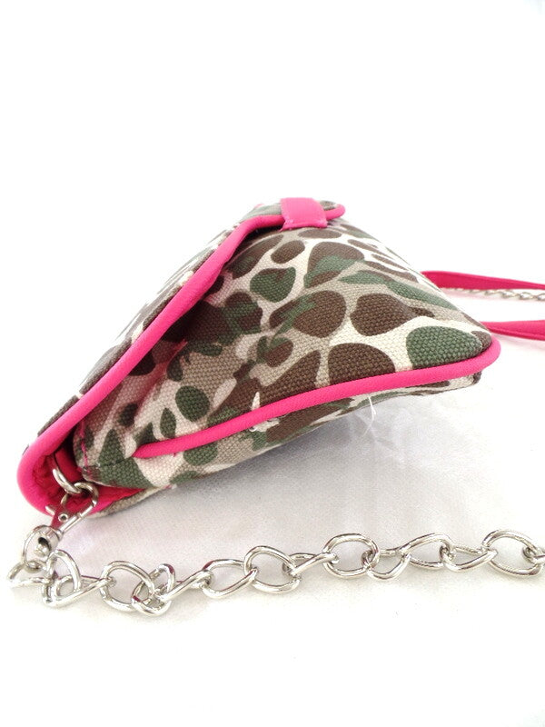 Spooky Girl Umhängetasche Rosa mit Leopardenmuster Schultertasche