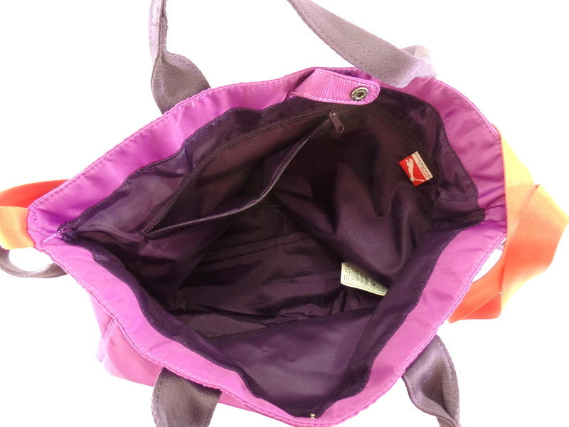 Puma Dazzle Shoppe Lila Sporttasche Freizeit Tasche Sport Lifestyle Black berry