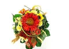 Strauß Sonnenblumen Nelken Rose Kunstblumen Grabstrauß Geschenk künstliche Blume