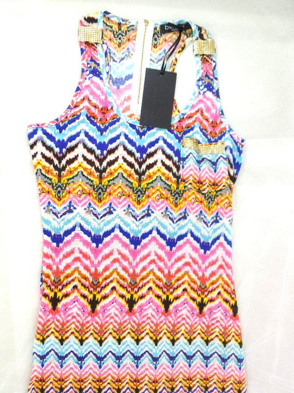 Kleid Sommerkleid bunt S / M  Ärmelos Maxikleid bekka Paris lang Damen
