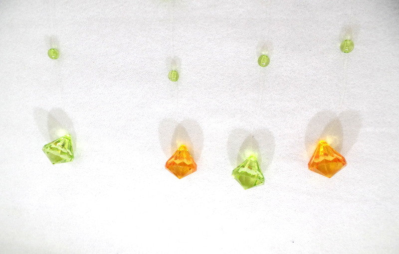 4 er Set Schmetterling Girlanden 90 cm Orange / Grün zum aufhängen Dekoration