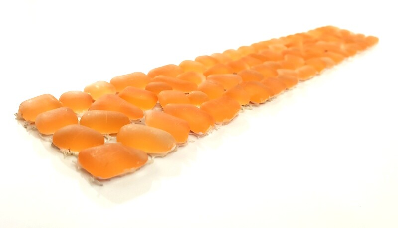 BORDÜRE Casa-Poador Glasmosaik Polygonal Orange 1 Streifen matt unregelmäßig